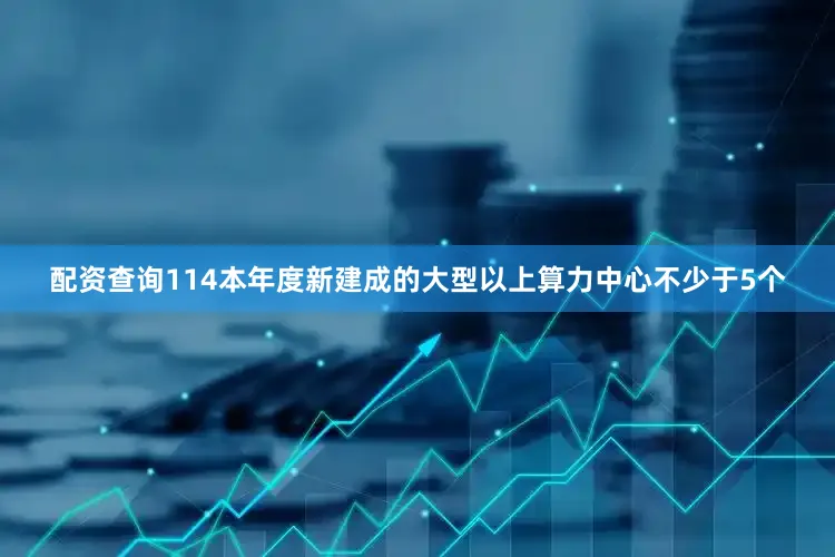 配资查询114本年度新建成的大型以上算力中心不少于5个